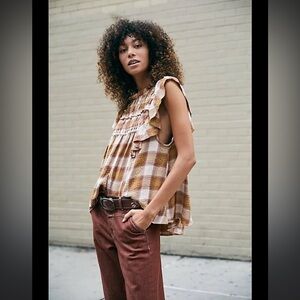 Free People Not Your Average Girl Top in Blush Combo. Size Small.